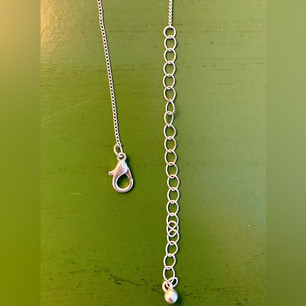 Silver Tree Charm Pendant Necklace Adjustable Chain 17-21” - Picture 4 of 5